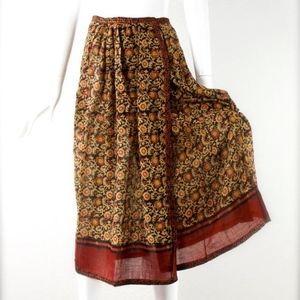 VTG 70's Rare ZODIAC India Cotton Gauze Skirt